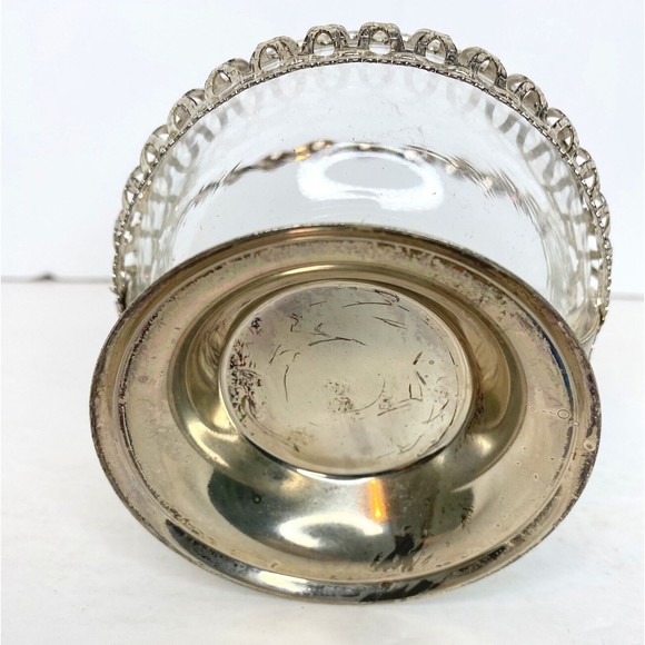 VINTAGE HANDMADE CRYSTAL BRAMA CONDIMENT DISH Made In England - Picture 7 of 12